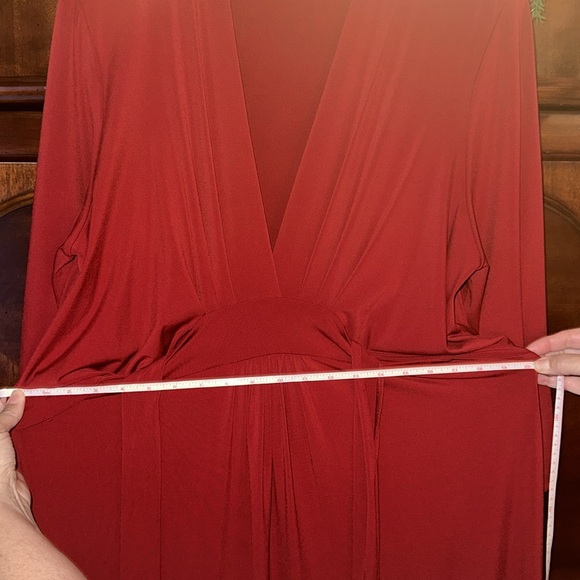 EUC Vintage Y2K Mixit Burgundy Dual Sided Wrap Dress - Picture 11 of 16